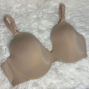 NATORI underwire bra lace detail adjustable straps neutral color women’s 38DD